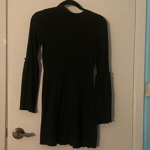 Black Bell Sleeve Dress